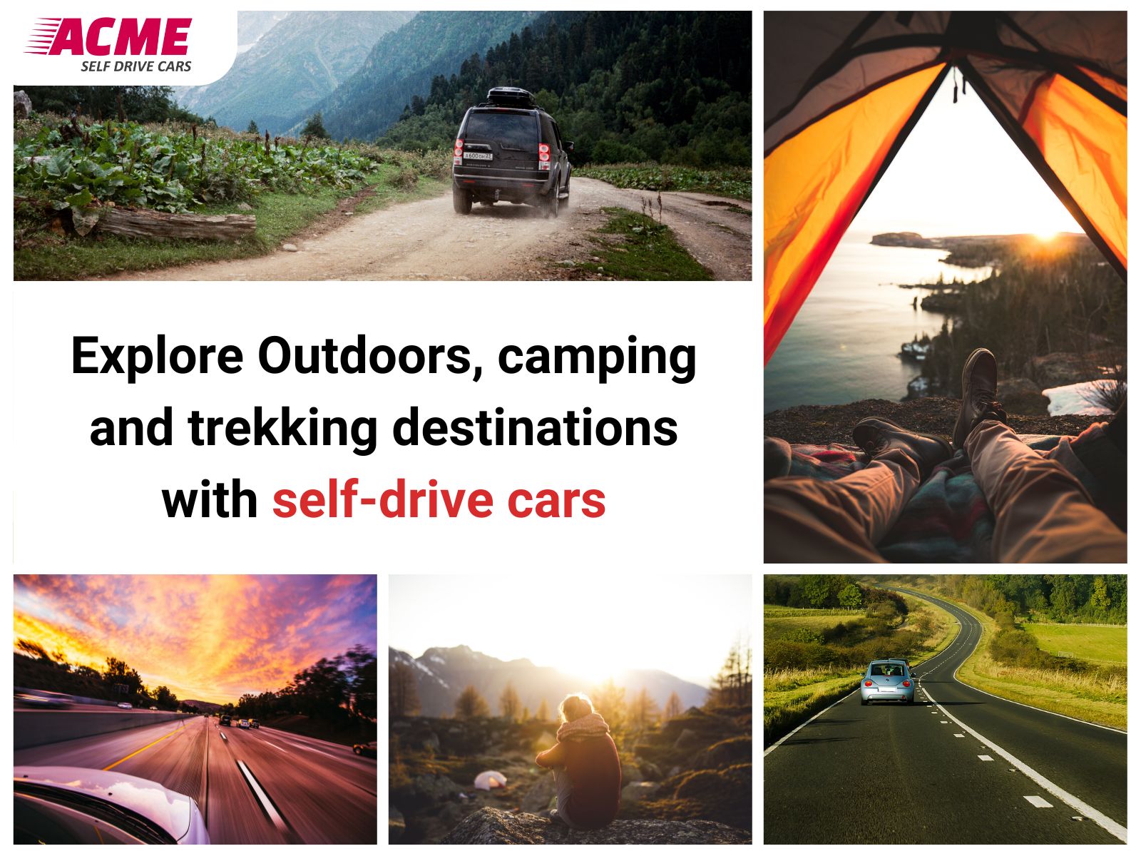 Explore Outdoors, camping and trekking destinations with self-drive cars