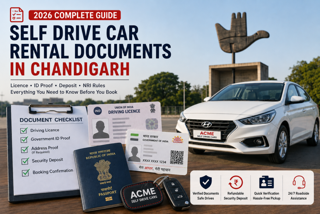 Documents Required for Self Drive Car Rental in Chandigarh (2026)